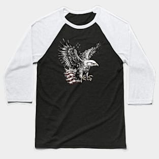 Flying eagle with flag Baseball T-Shirt